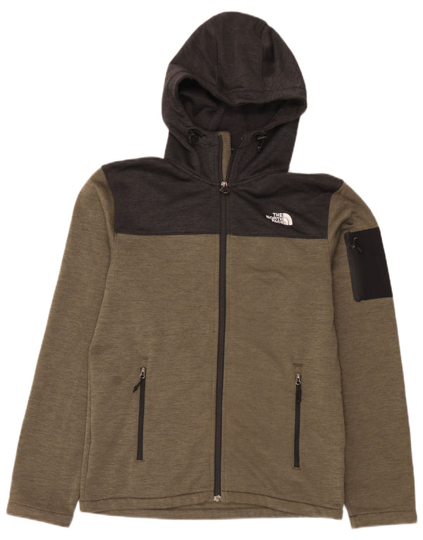 Męski sweter z kapturem i zamkiem błyskawicznym The North Face, w małych blokach kolorów khaki