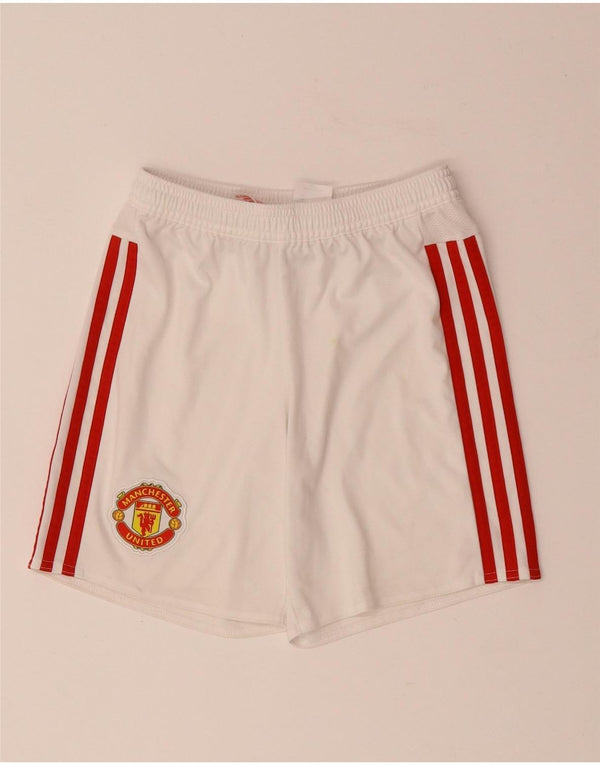 Chłopięce spodenki sportowe ADIDAS Manchester United 9-10 lat Biały poliester