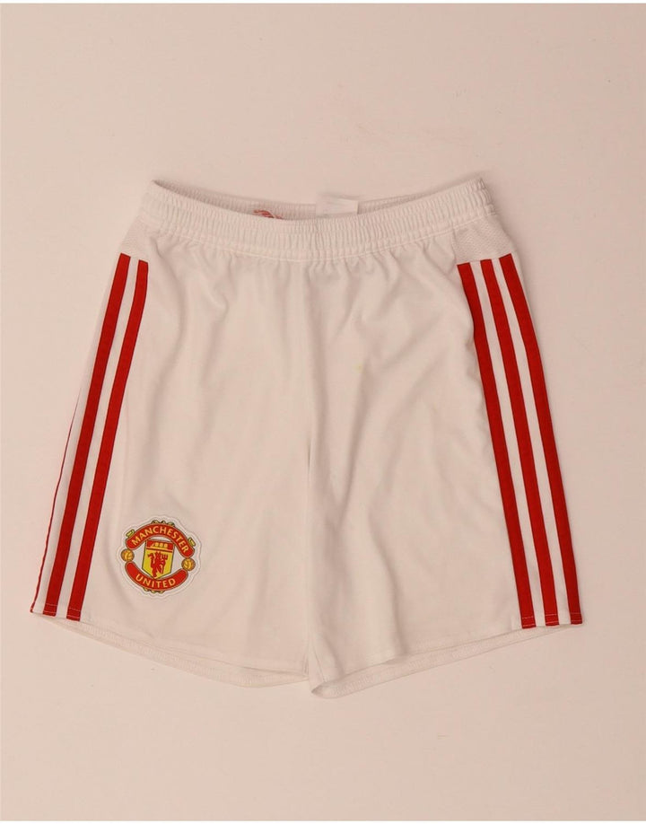Chłopięce spodenki sportowe ADIDAS Manchester United 9-10 lat Biały poliester