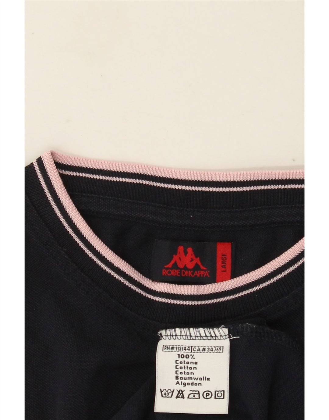 T-shirt męski Kappa, duży, granatowy, bawełniany
