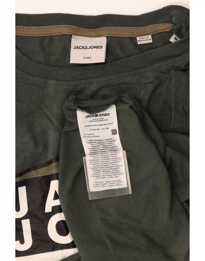 Męski T-shirt z grafiką Jack & Jones, bawełniany, średni zielony
