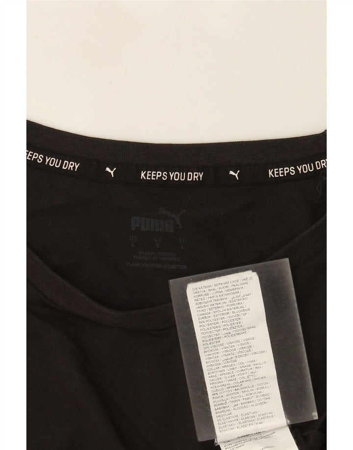 Męska koszulka Puma Top, duża, czarna, z poliestru