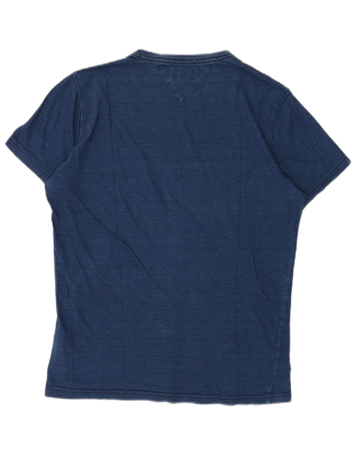 Męska koszulka z grafiką Tommy Hilfiger Top, średnia, granatowa bawełna