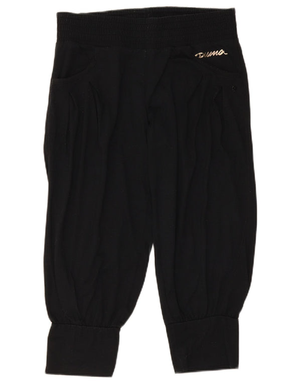 Damskie spodnie dresowe Puma Capri Joggers UK 12 Średni czarny poliester