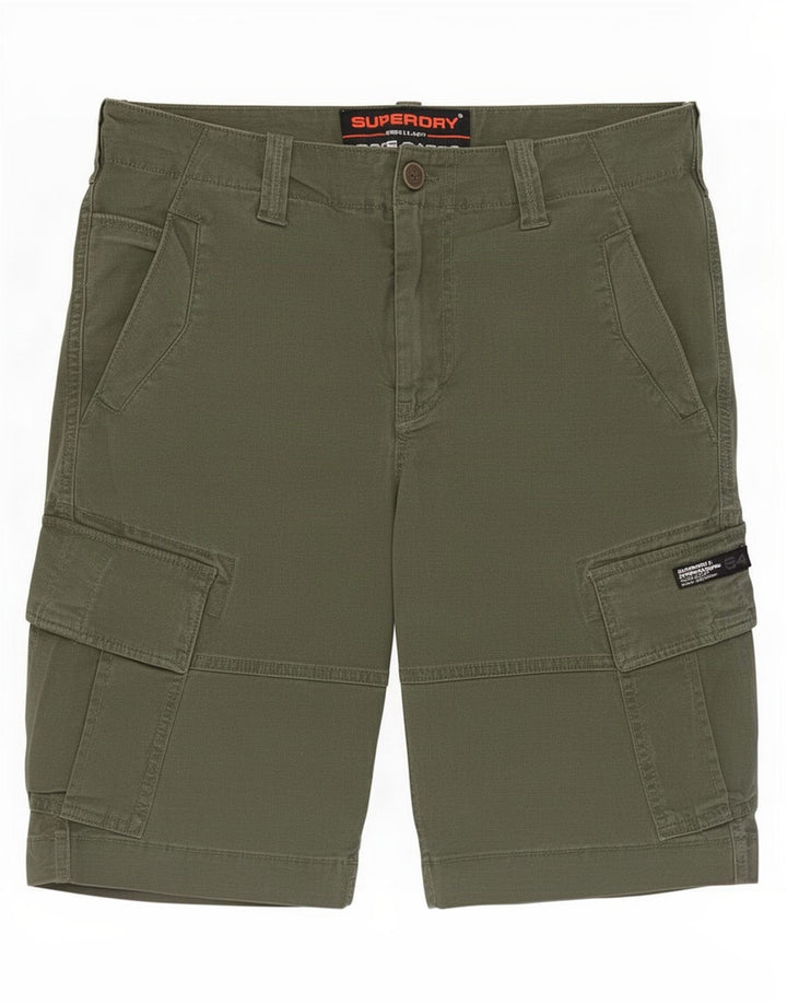 Męskie spodenki cargo Superdry W30 Średniozielona bawełna