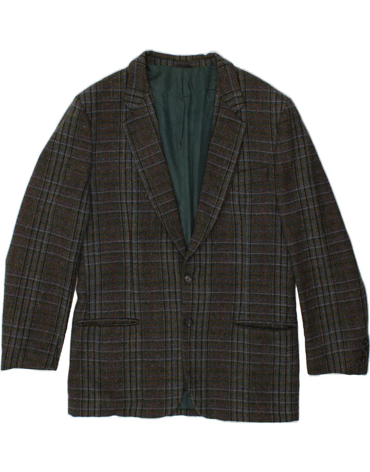 VINTAGE Mens 2 Button Blazer Jacket UK 40 Large Green Check Vintage Vintage and Second-Hand Vintage from Messina Hembry 