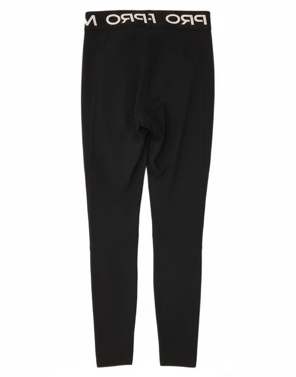 Damskie legginsy Nike Graphic UK 8, małe, czarne, poliestrowe