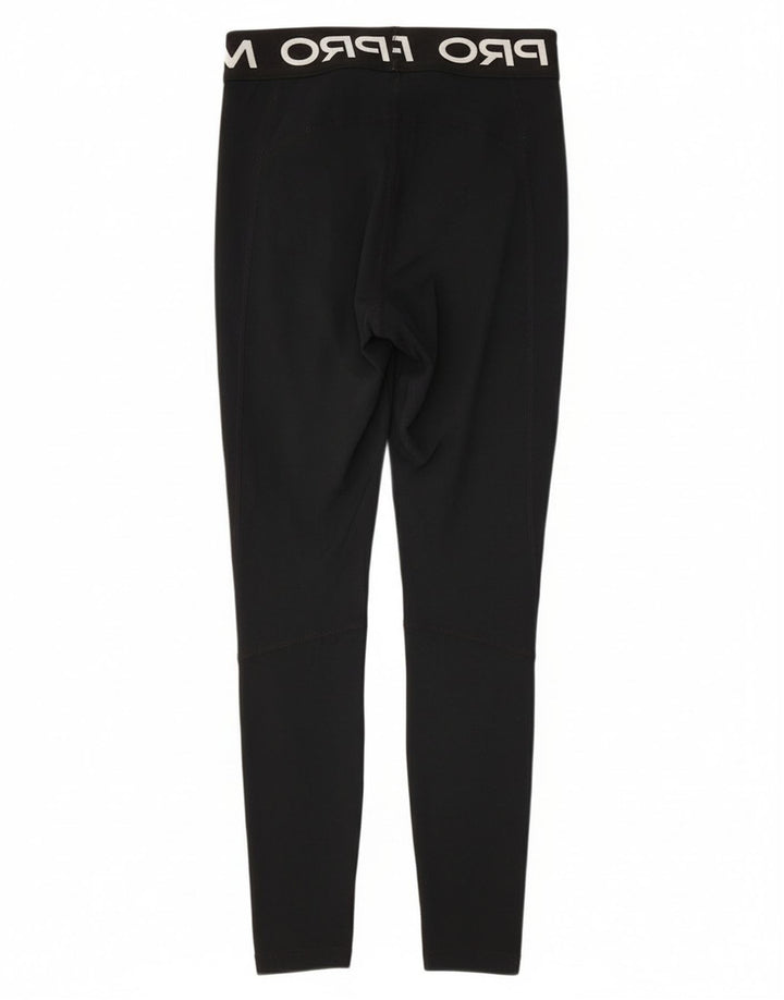 Damskie legginsy Nike Graphic UK 8, małe, czarne, poliestrowe