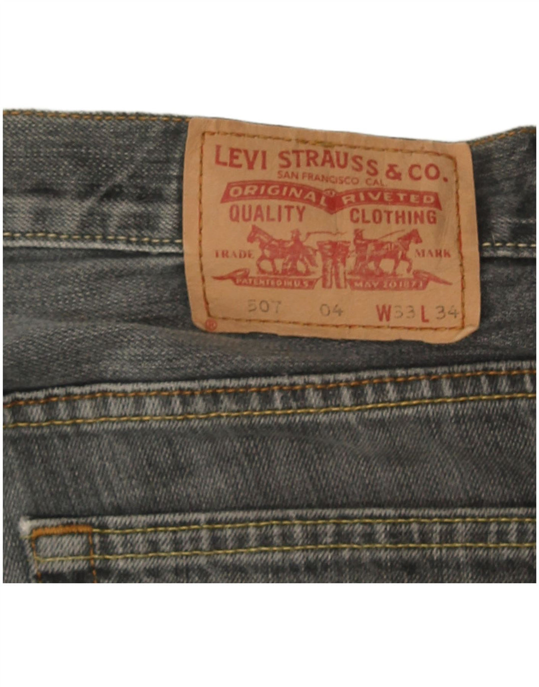 Męskie jeansy Levi's 507 Bootcut W33 L28 Szare