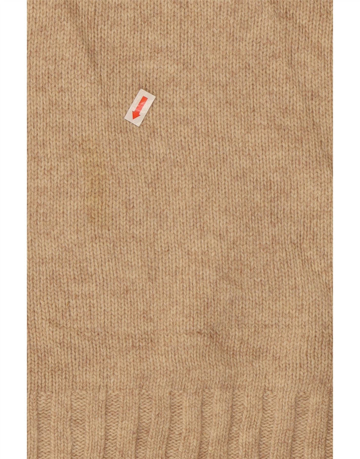 Męski sweter Levi's z dekoltem w kształcie litery V, średnio beżowy, wełniany