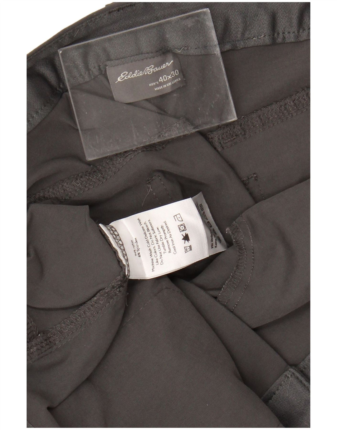 Męskie proste spodnie cargo EDDIE BAUER W40 L30 Szary nylon