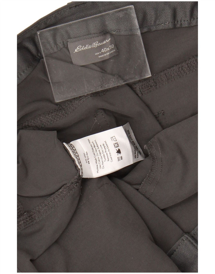 Męskie proste spodnie cargo EDDIE BAUER W40 L30 Szary nylon
