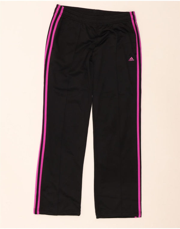 Damskie spodnie dresowe Adidas UK 8/10, małe, czarne, poliestrowe