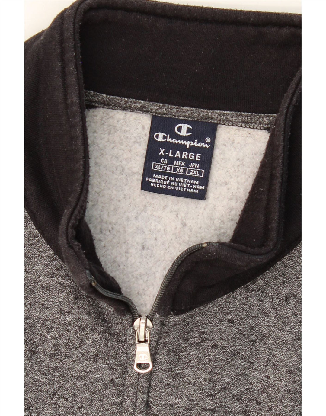 CHAMPION Mens Tracksuit Top Jacket XL Grey Colourblock Cotton Vintage Champion and Second-Hand Champion from Messina Hembry 