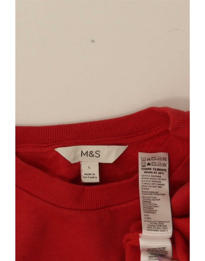 Marks & Spencer Męski sweter, duży, czerwony, bawełniany