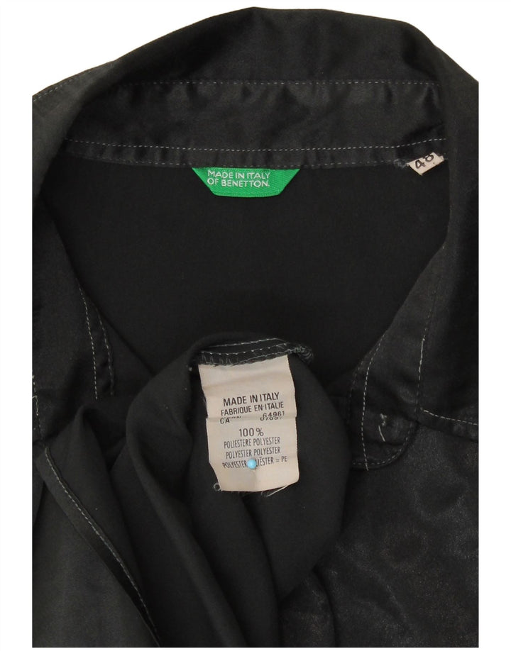 Koszula damska Benetton IT 48 XL, czarna, poliestrowa z nadrukiem zwierzęcym