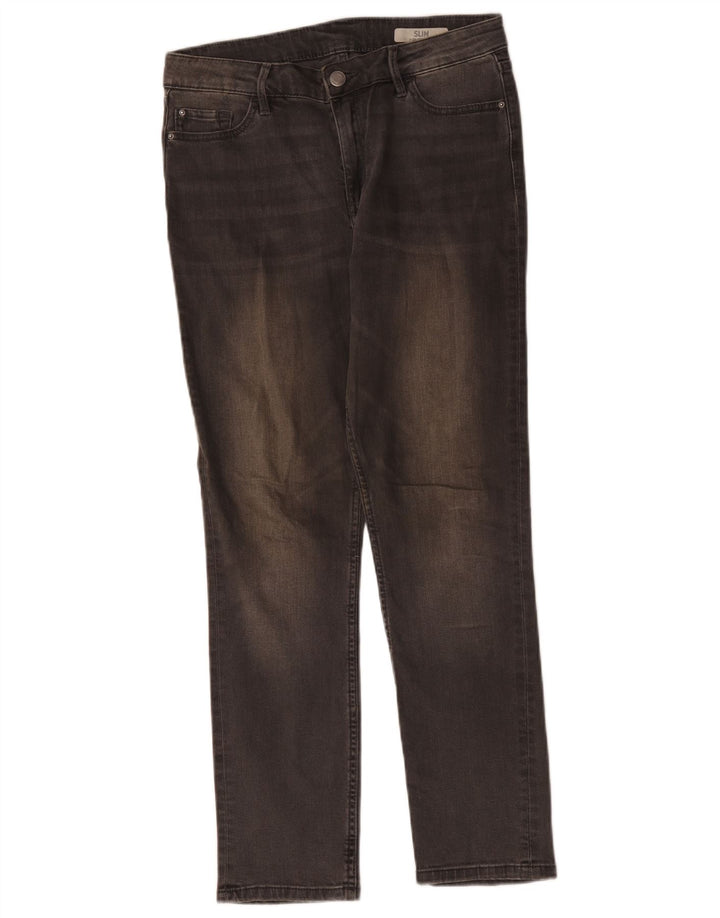 Marks & Spencer Damskie jeansy slim UK 10 Small W30 L28 Szara bawełna