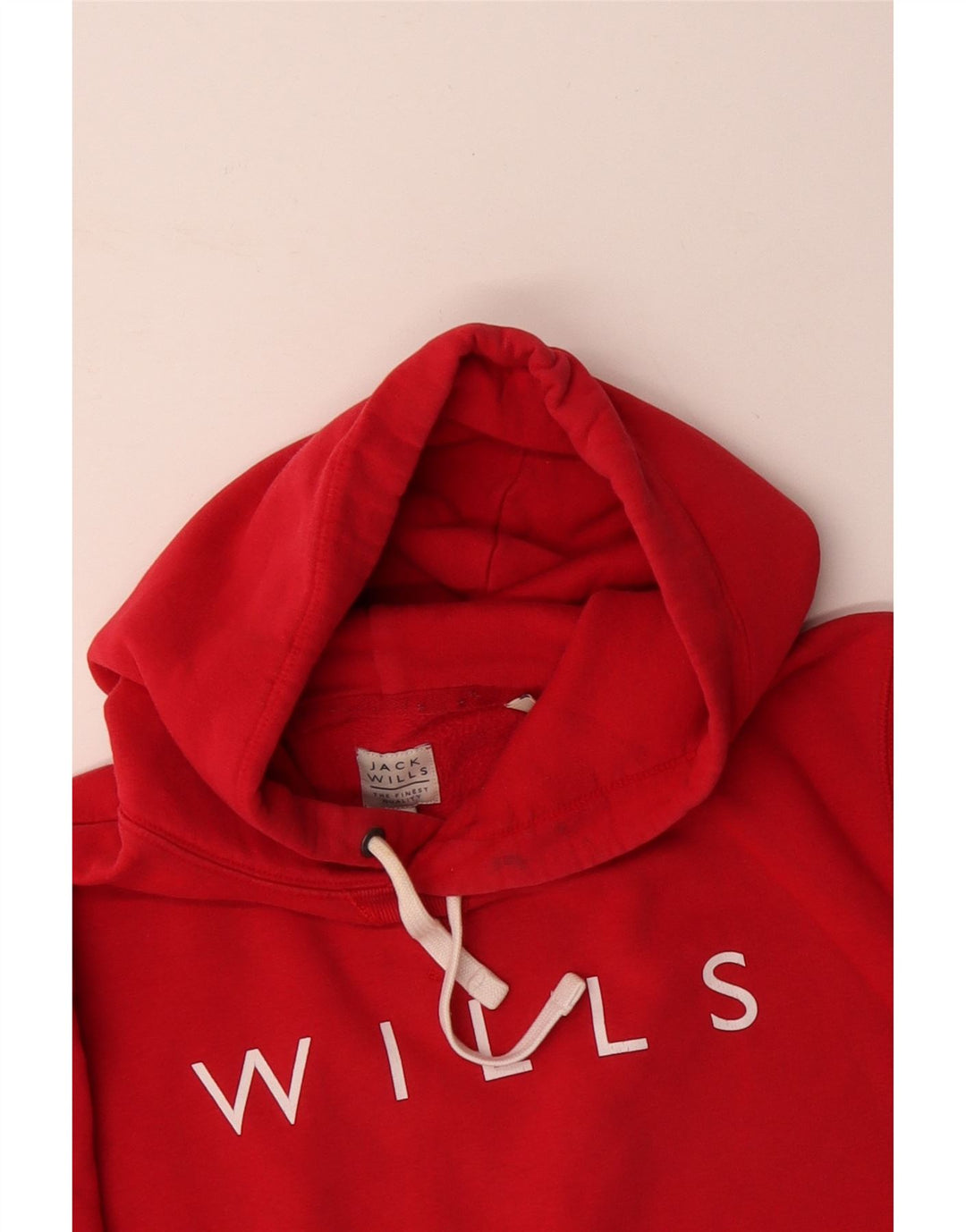 Męski sweter z kapturem i grafiką JACK WILLS XL, czerwony, bawełniany