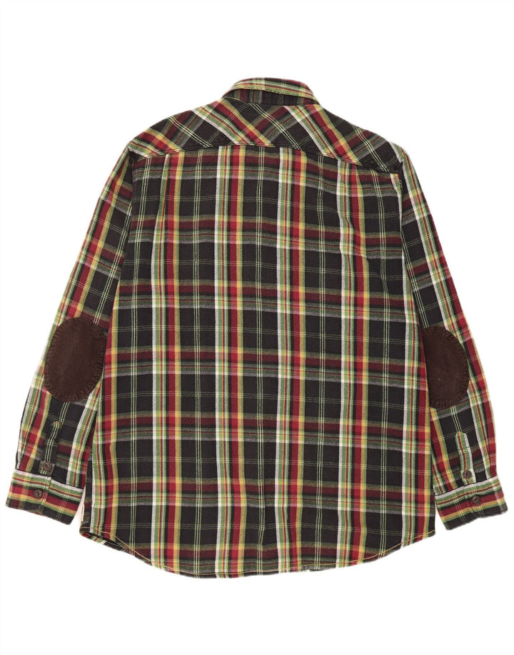 Marlboro Classics Męska koszula flanelowa w kratkę o dopasowanym kroju 3XL w czarną kratkę