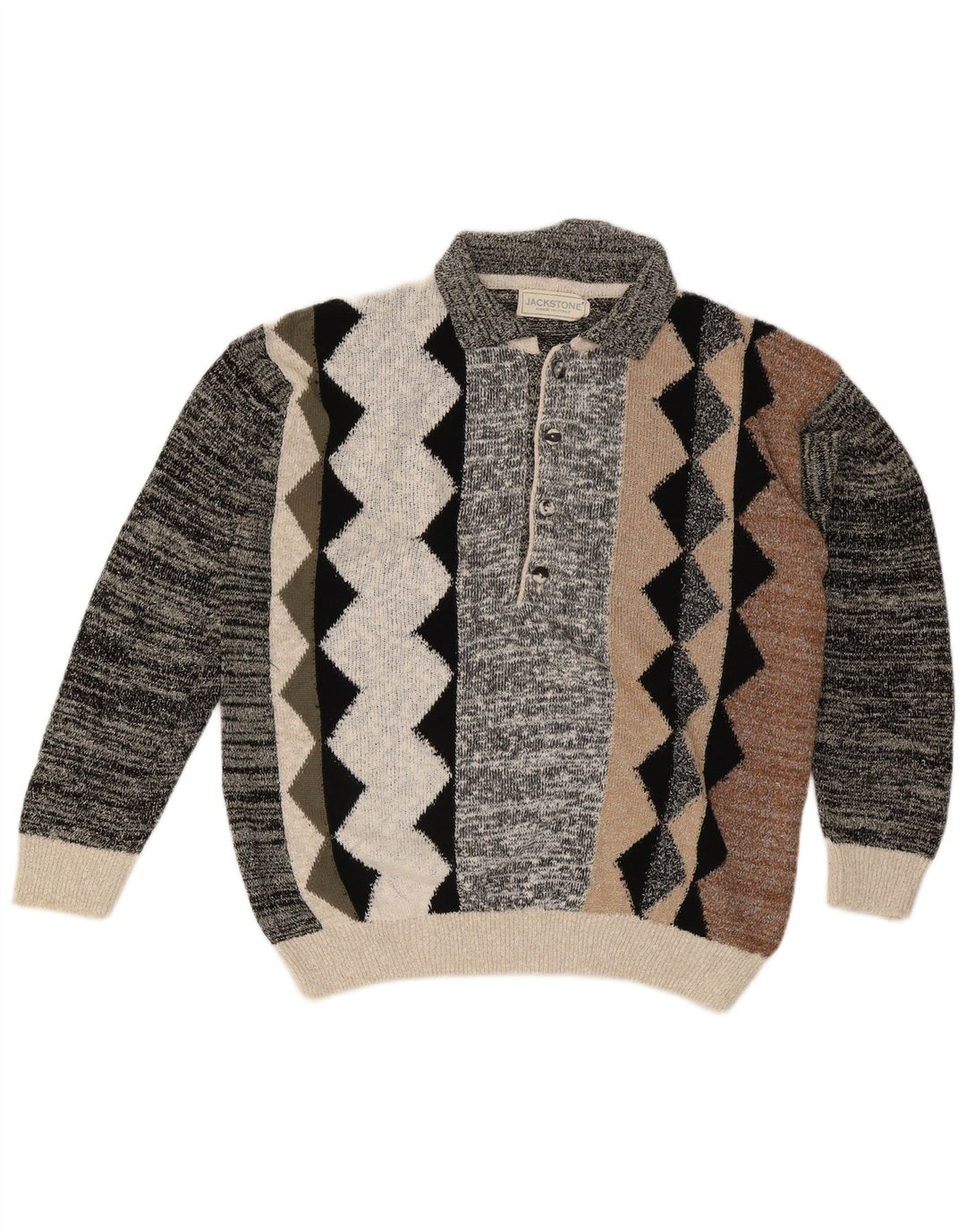 Męski sweter polo Jack Stone IT 50, średni, wielokolorowy