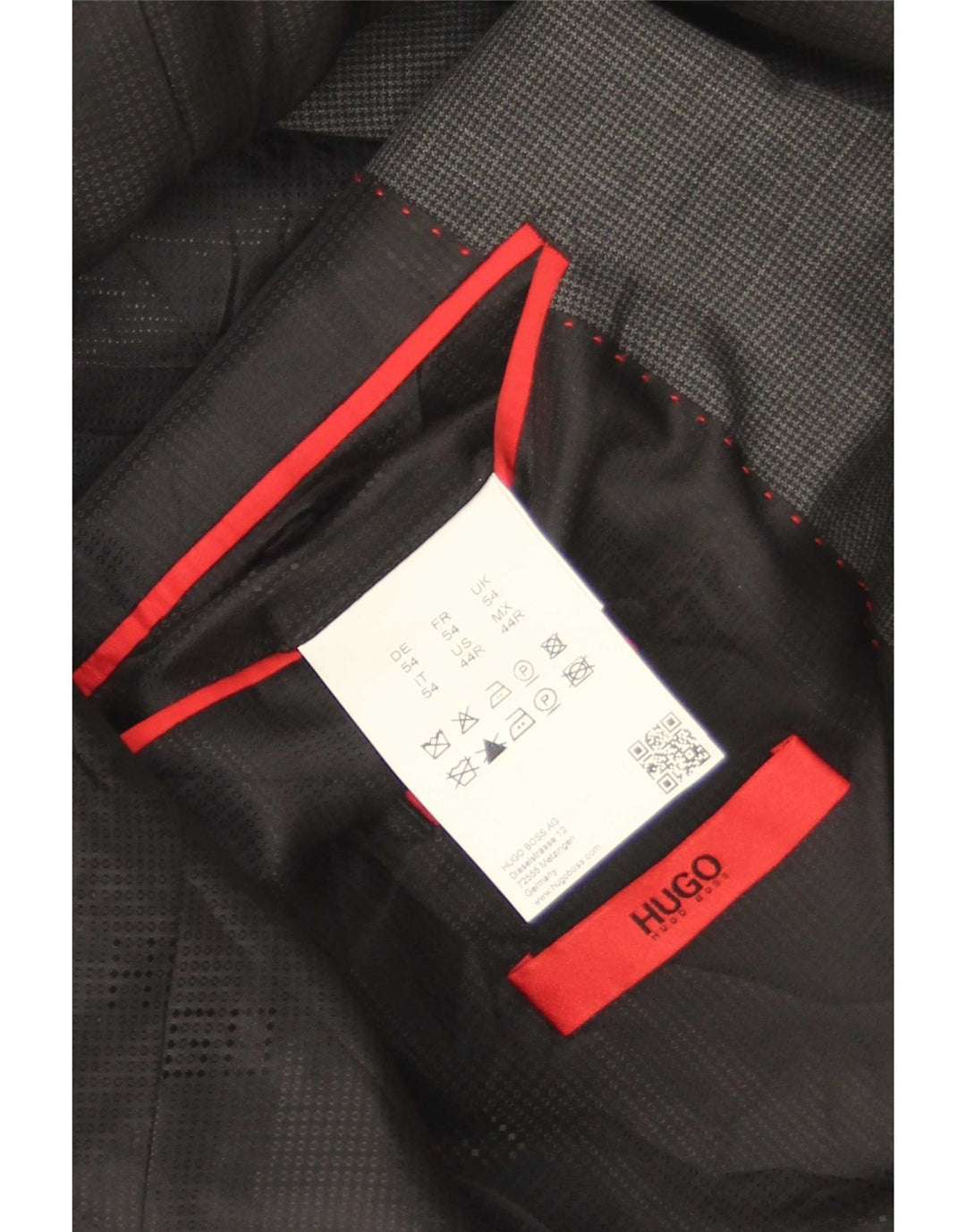 Męska marynarka zapinana na 2 guziki Hugo Boss EU 54 2XL Szara pepitka