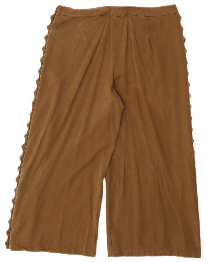 Spodnie damskie Zara Capri duże W32 L24 Khaki
