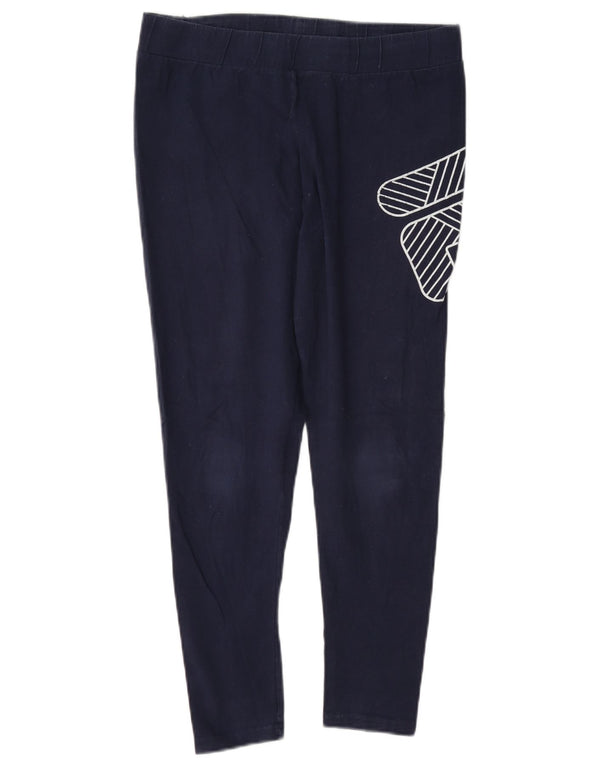 Damskie legginsy Fila Graphic UK 12 Średni granatowy, bawełniany