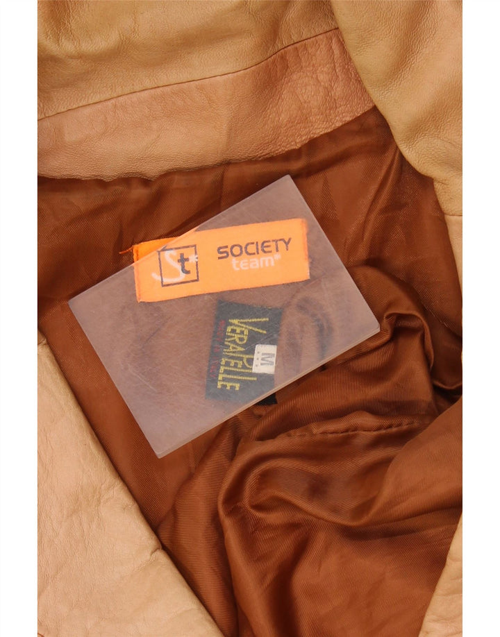 Marynarka damska Society, zapinana na 2 guziki, UK 12, średnia brązowa skóra