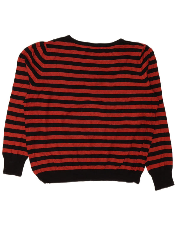 Marks & Spencer Damski sweter z dekoltem w łódkę, UK 18 XL, w czerwone paski