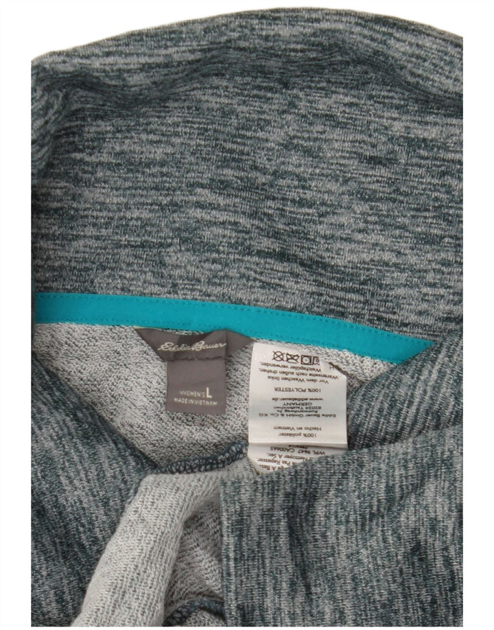 Damska kurtka dresowa Eddie Bauer UK 16, duża, niebieska, nakrapiana, poliester