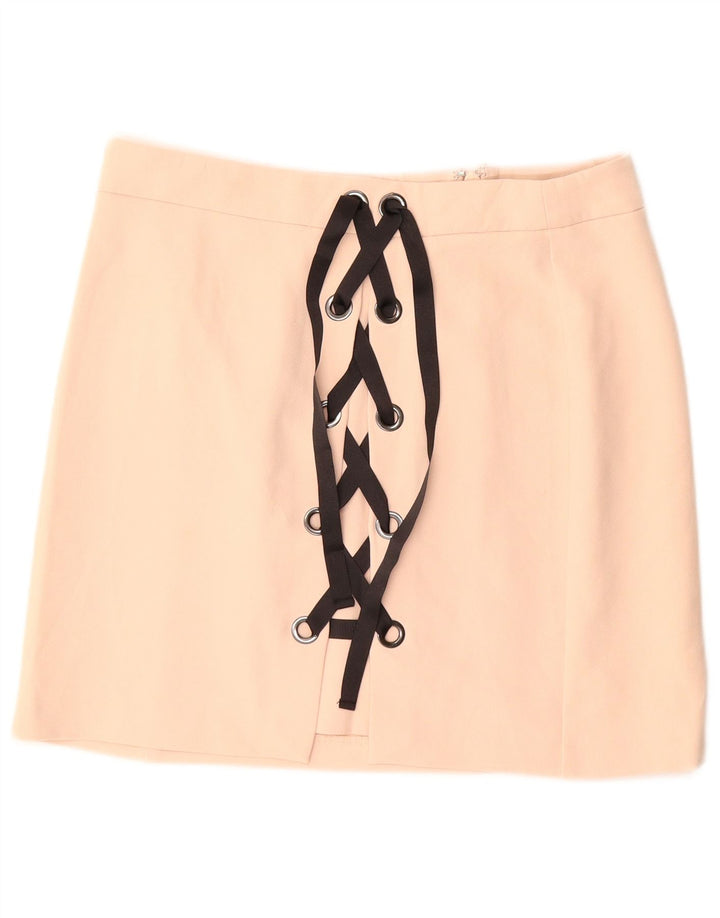 Damska spódniczka mini Topshop UK 12 Medium W30 Beżowy poliester