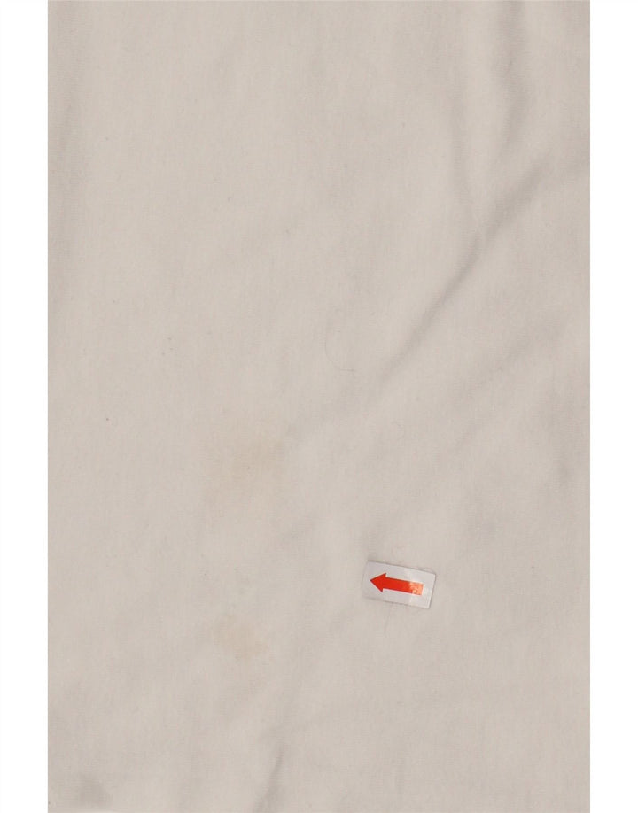 T-shirt damski ADIDAS Top UK 14, duży, bawełniany w kolorze złamanej bieli