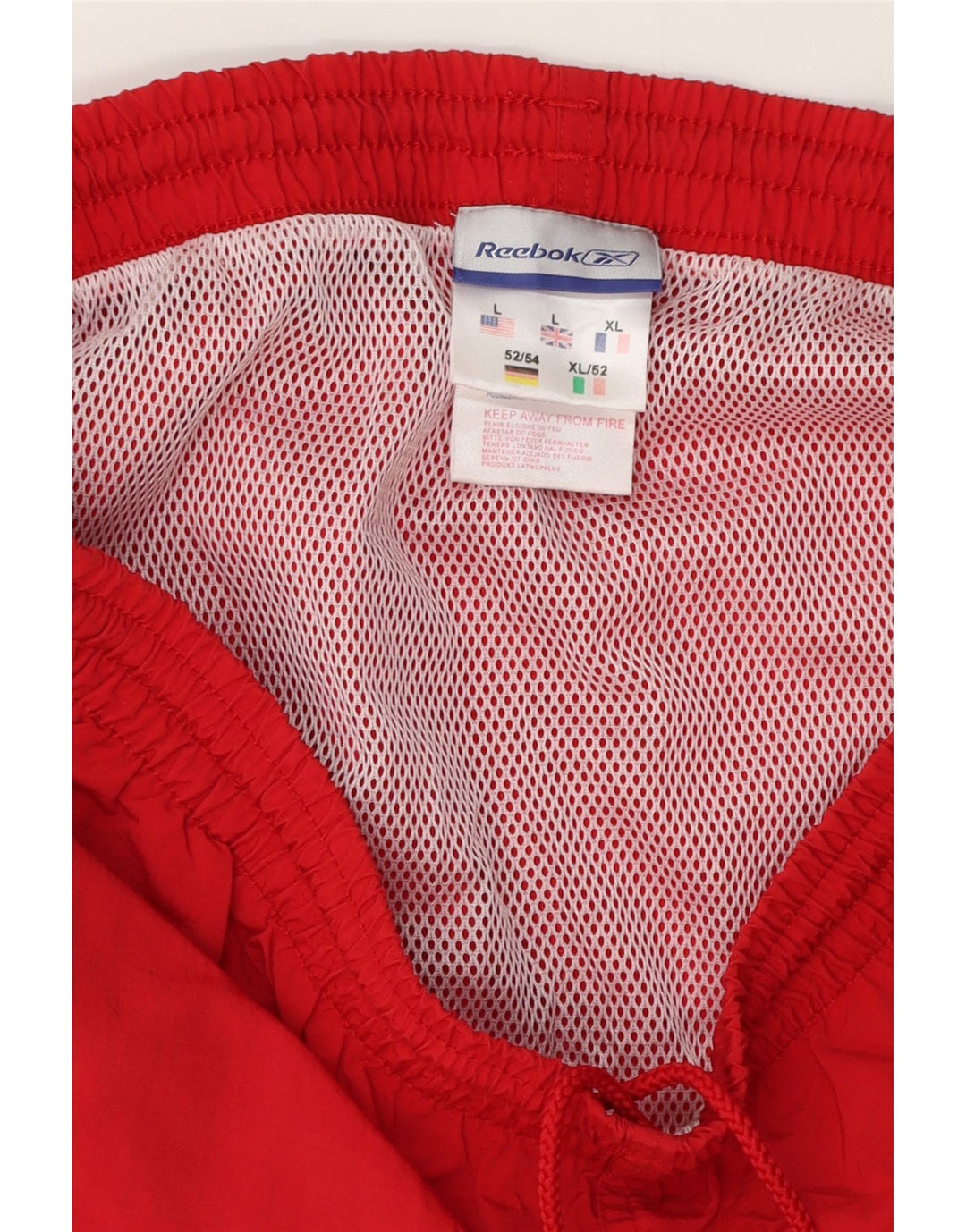 Męskie spodenki sportowe Reebok, duże, czerwone, z poliestru