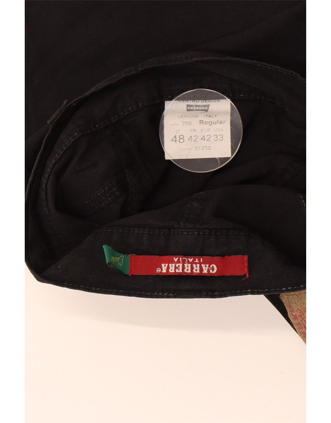 Męskie spodenki codzienne Carrera IT 48 Medium W30, czarna bawełna