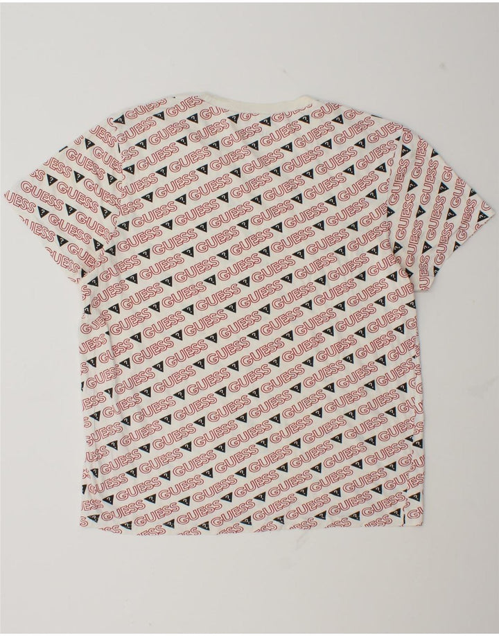 Męski T-shirt Guess z grafiką, duży, biały