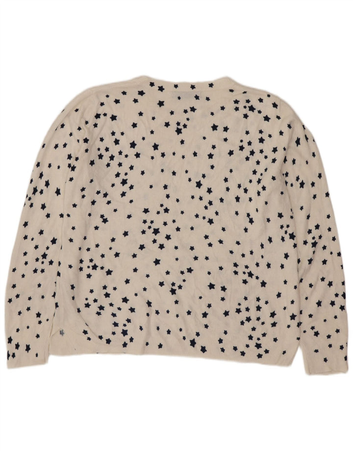 Marks & Spencer Damski sweter z dekoltem w łódkę, UK 14, duży, biały