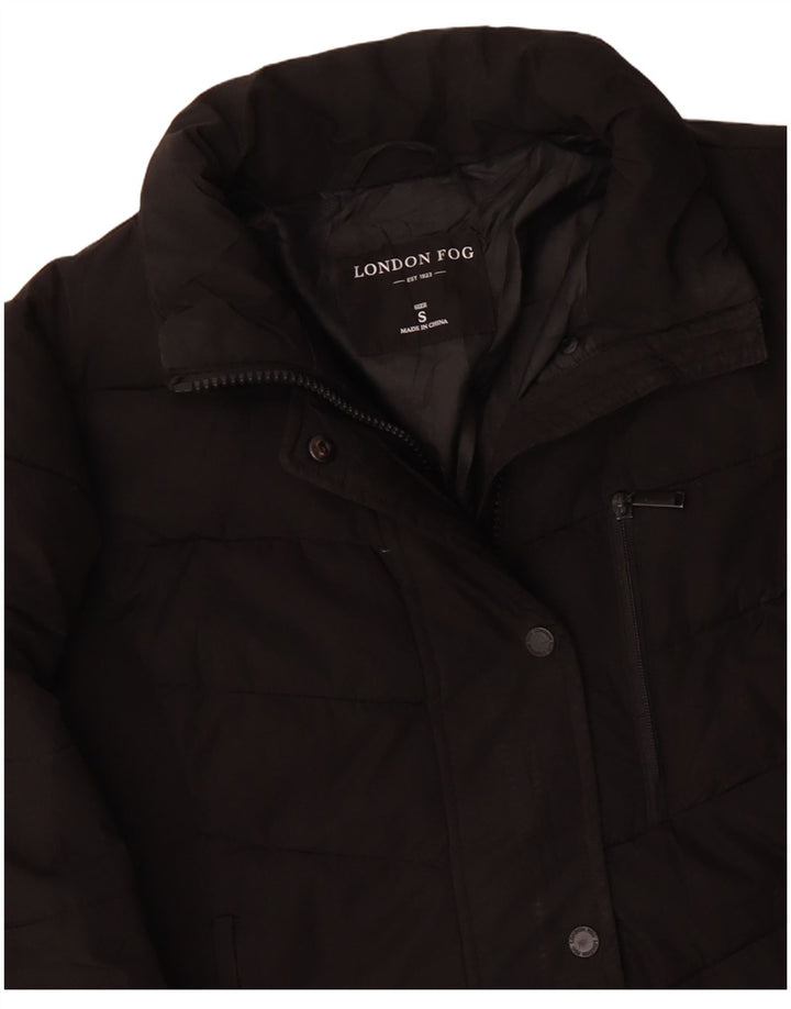 Damska kurtka oversize LONDON FOG, wyściełana UK 10, mała, czarna, z poliestru