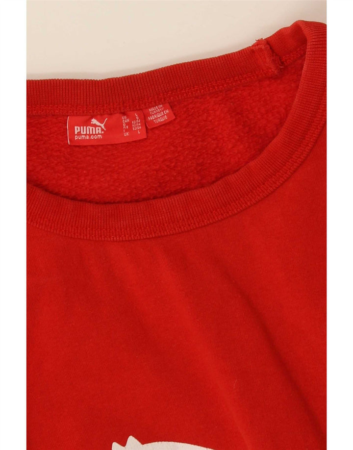 Męska bluza z grafiką Puma, duża, czerwona