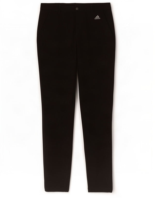 Adidas Mens Slim Chino Trousers W32 L34 Black Polyester