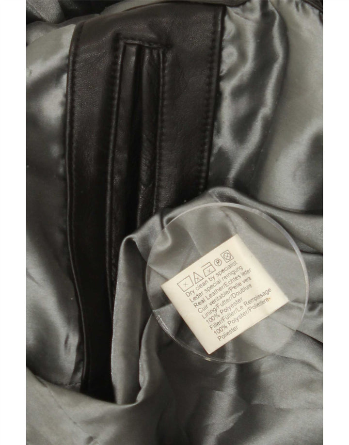 Vintage męska skórzana marynarka UK 42 XL czarna