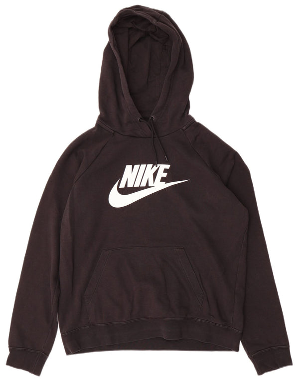 Damski sweter z kapturem Nike Graphic UK 14, średni czarny, bawełniany
