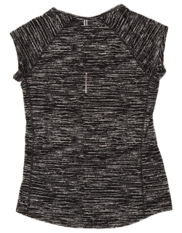 Damska koszulka Nike Dri Fit Top UK 12, średni czarny poliester w cętki