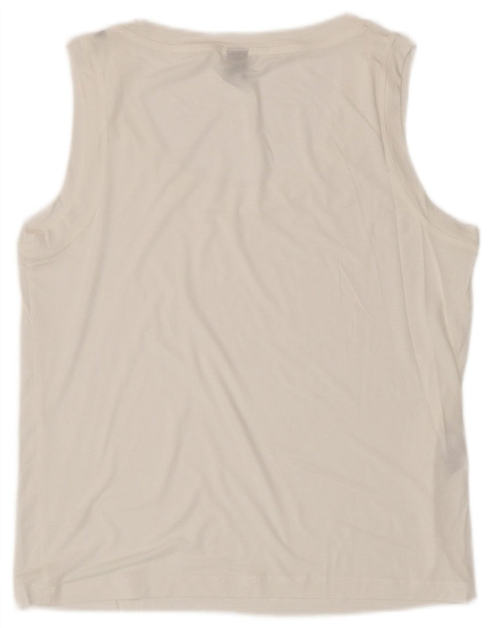 Damska kamizelka Stefanel Top UK 14 Medium White Lyocell