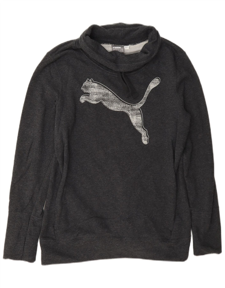Damska bluza Puma Graphic Jumper UK 12 Średnia szara bawełna