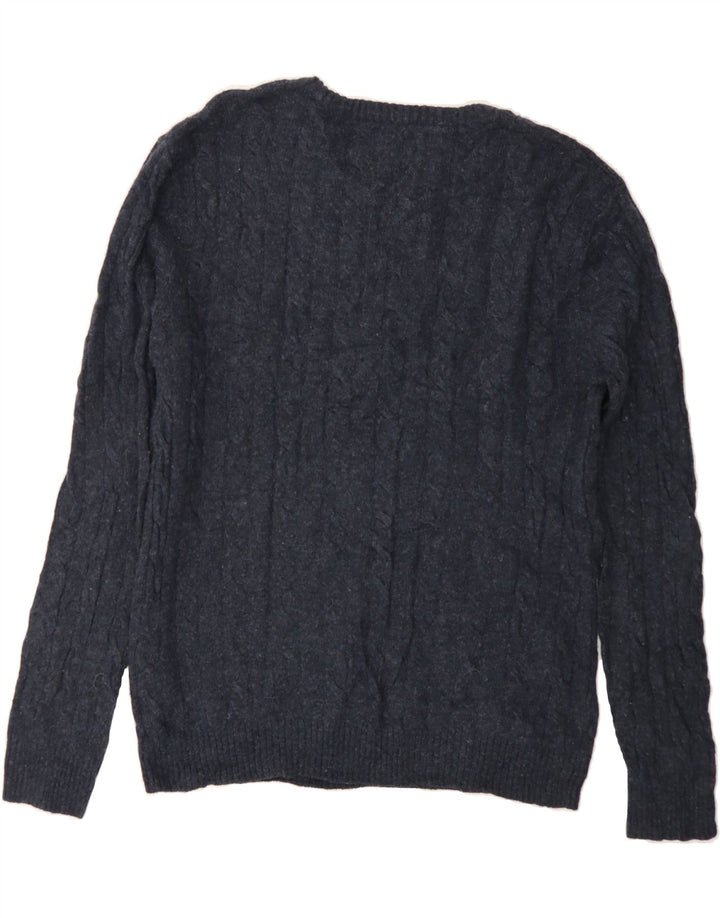 JACK & JONES Mens Crew Neck Jumper Sweater 2XL Navy Blue Wool Vintage Jack & Jones and Second-Hand Jack & Jones from Messina Hembry 
