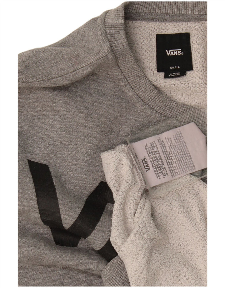 Męska bluza z grafiką Vans, mała, szara, nakrapiana bawełna
