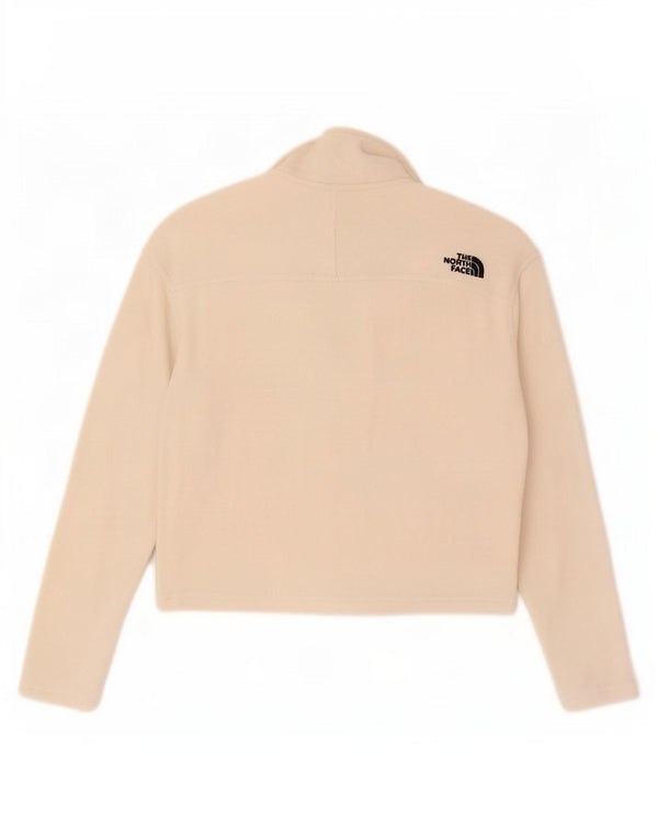 Damski sweter polarowy The North Face Crop Oversize UK 10, mały w kolorze złamanej bieli