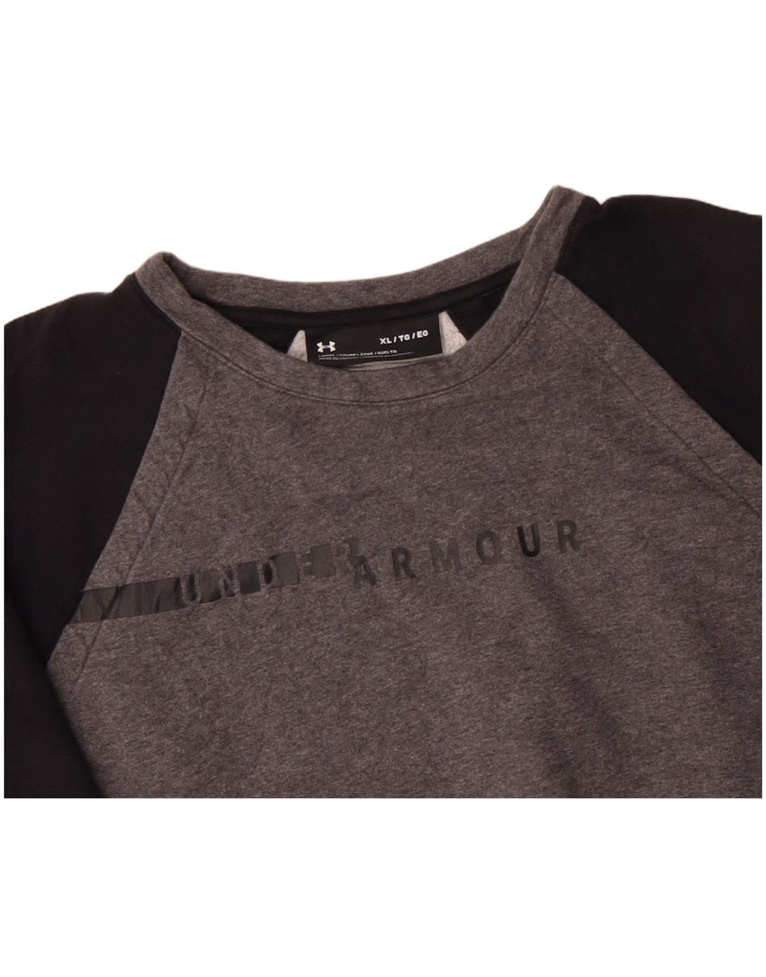 Damski sweter oversize UNDER ARMOUR UK 18 XL, szary, z blokami kolorów