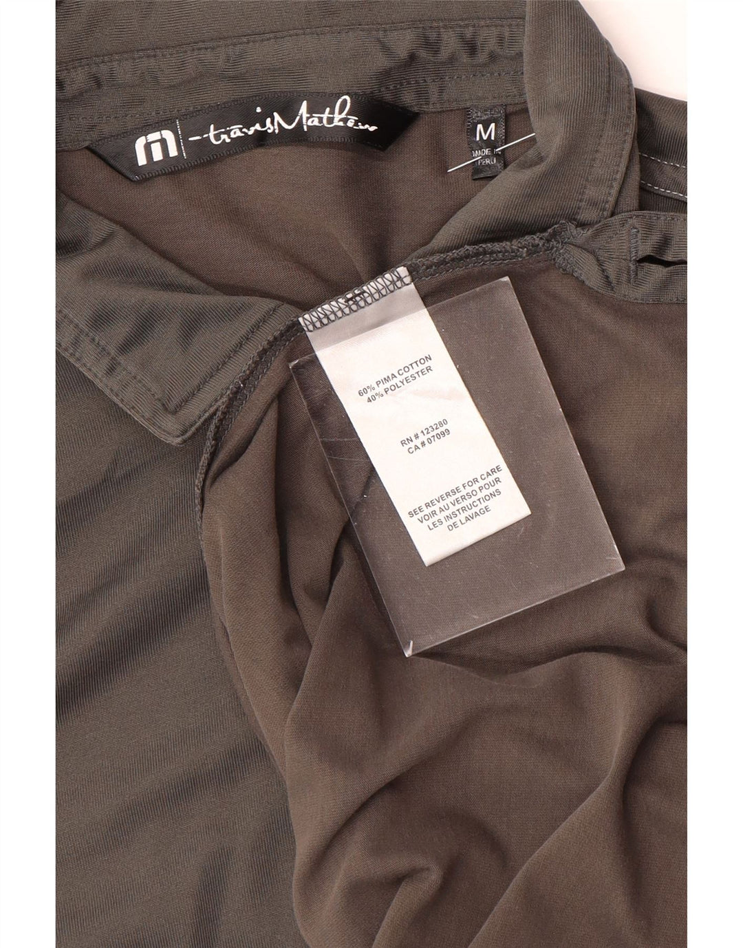 Męska koszulka polo TRAVIS MATHEW, średnioszara, bawełniana