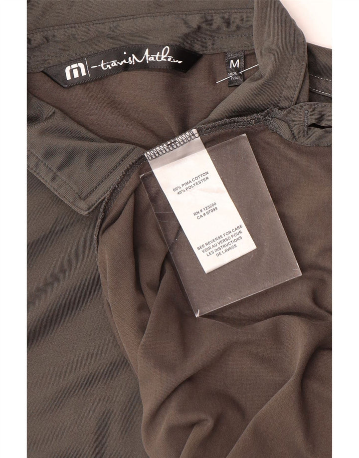 Męska koszulka polo TRAVIS MATHEW, średnioszara, bawełniana